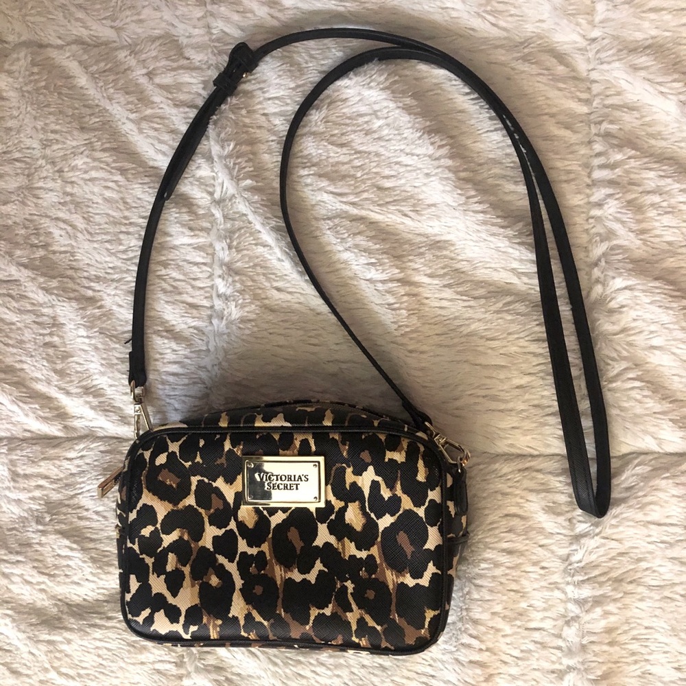 Leopard print Victoria secret mini purse
